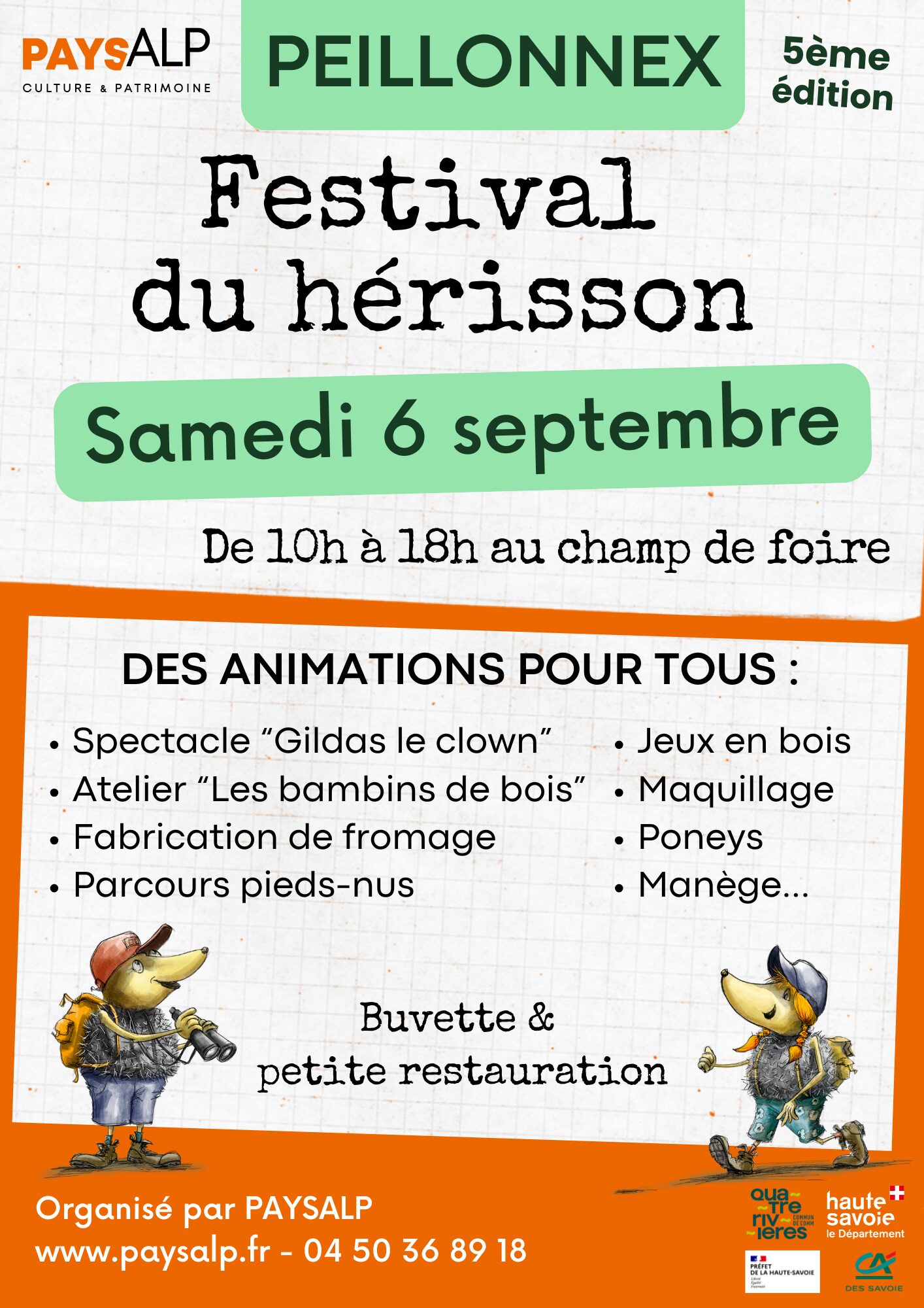 FESTIVAL DU HERISSON LE 06 SEPTEMBRE 2025