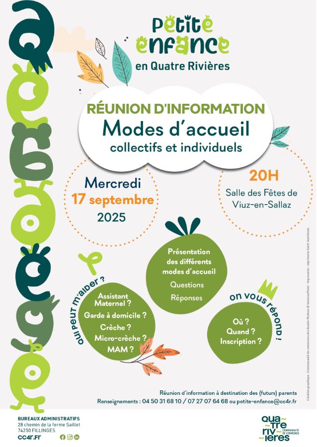 REUNION D’INFORMATION : MODES D’ACCUEIL COLLECTIFS ET INDIVIDUELS