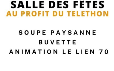 TELETHON VENDREDI 5 DECEMBRE A 19H ANIMATION LE LIEN 70
