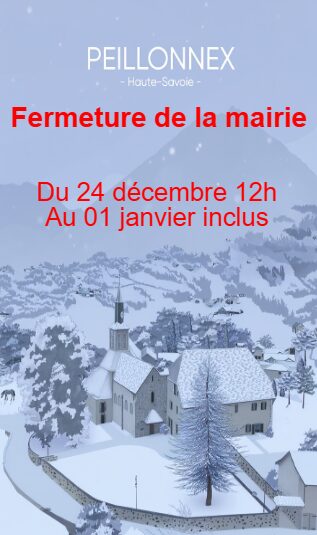 Fermeture Mairie Fêtes de fin d&rsquo;année