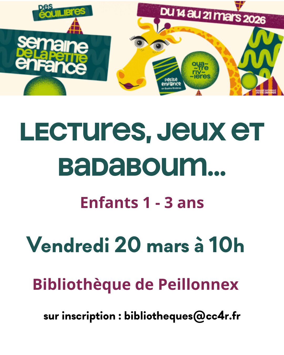 Lectures, jeux et badaboum à la bibliothèque de Peillonnex