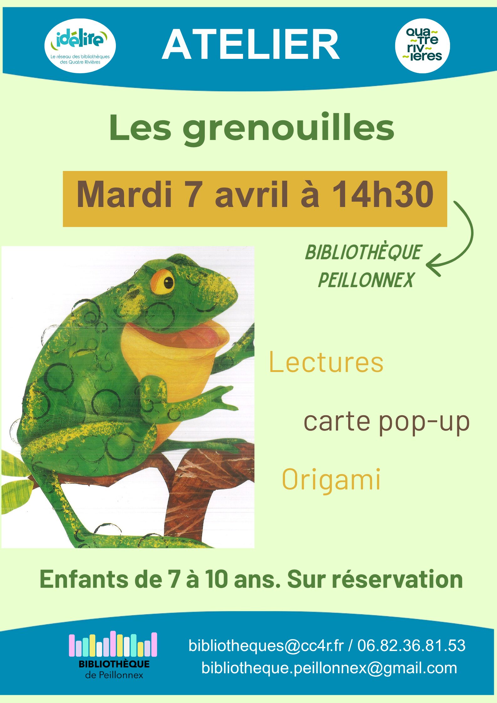 Atelier à la bibliothèque