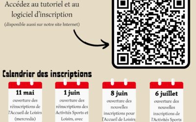 Calendrier des inscriptions MJCi les Clarines