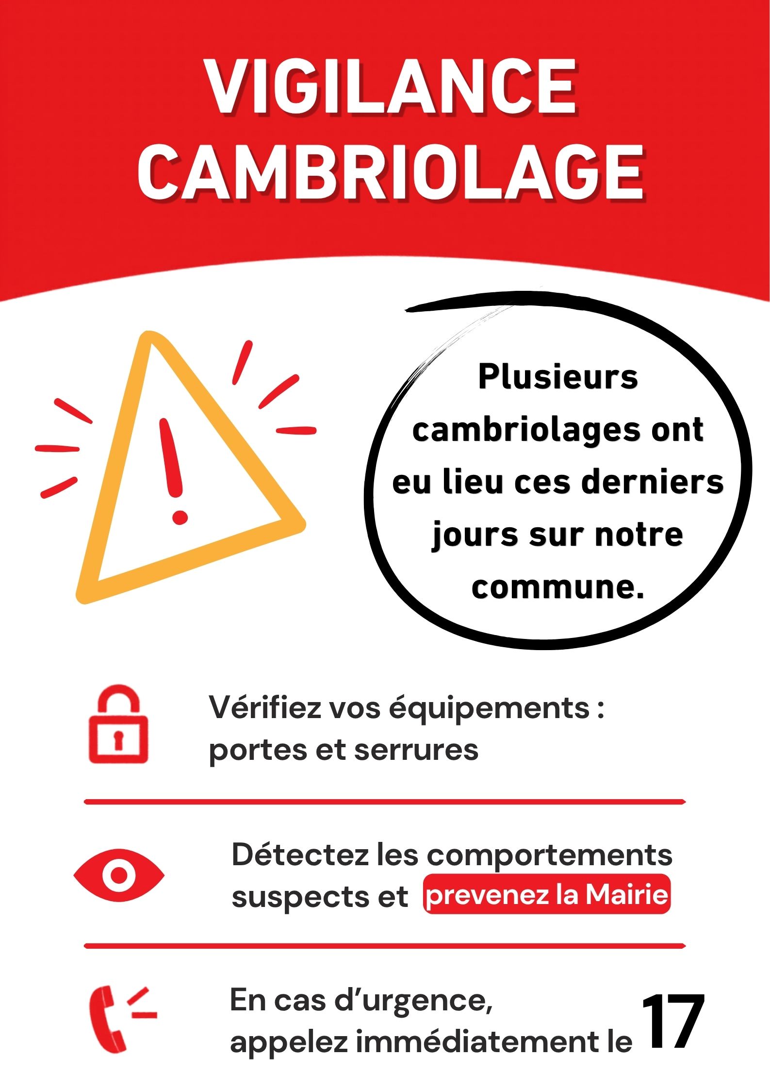 Vigilance cambriolages