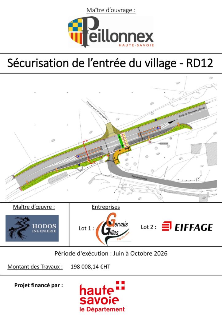 Travaux sécurisation entrée du village