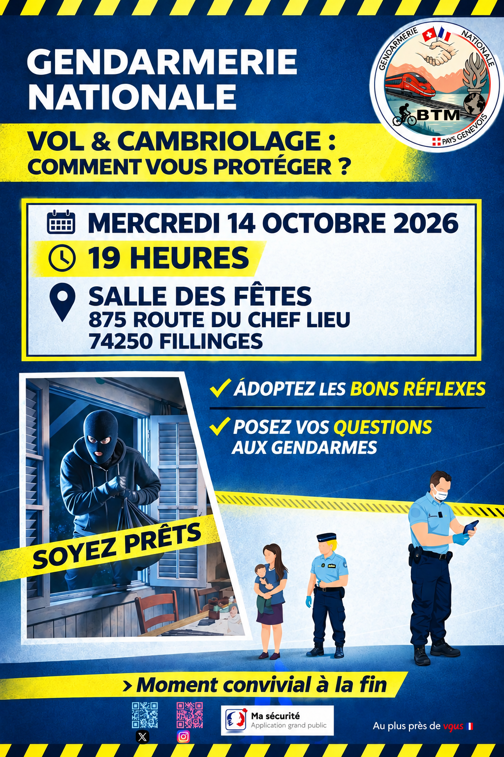 Réunion publique « Vol et cambriolages » à Fillinges