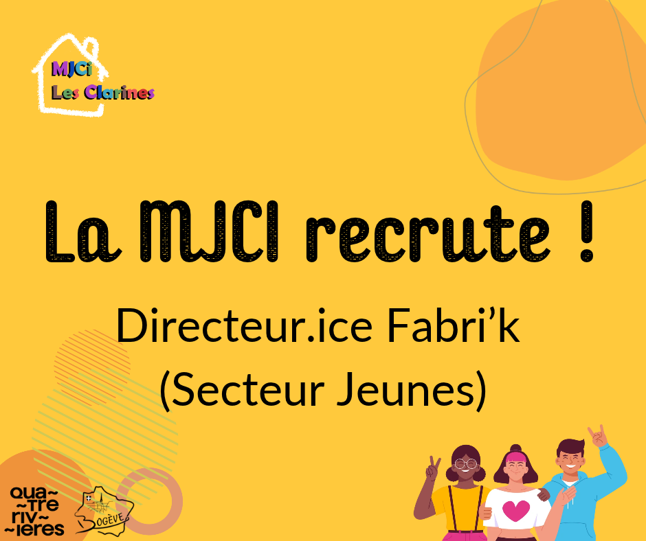 Recrutement pour la MJC des Clarines